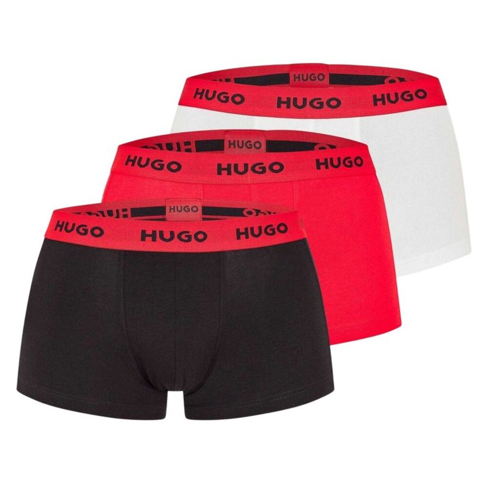 Hugo Mens Boxer Briefs (Pack of 3) / Black/Red/White